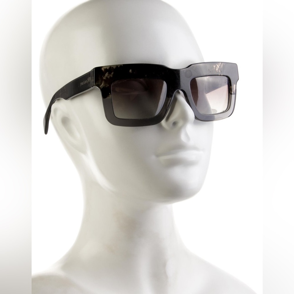 Prada Rectangular Sunglasses Black & Tortoiseshel… - image 2